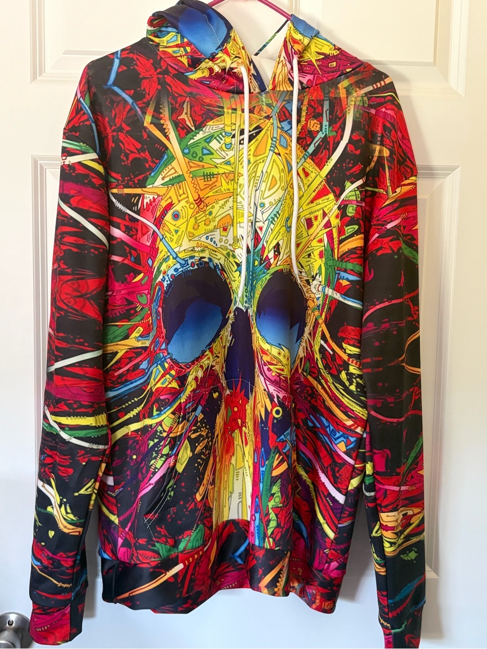 Rage On Skull abstract hoodie